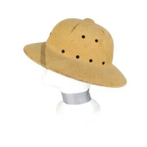 VTG Military Jungle Safari Garden Pith Hat Outdoor Hunting Sun Helmet Adjustable